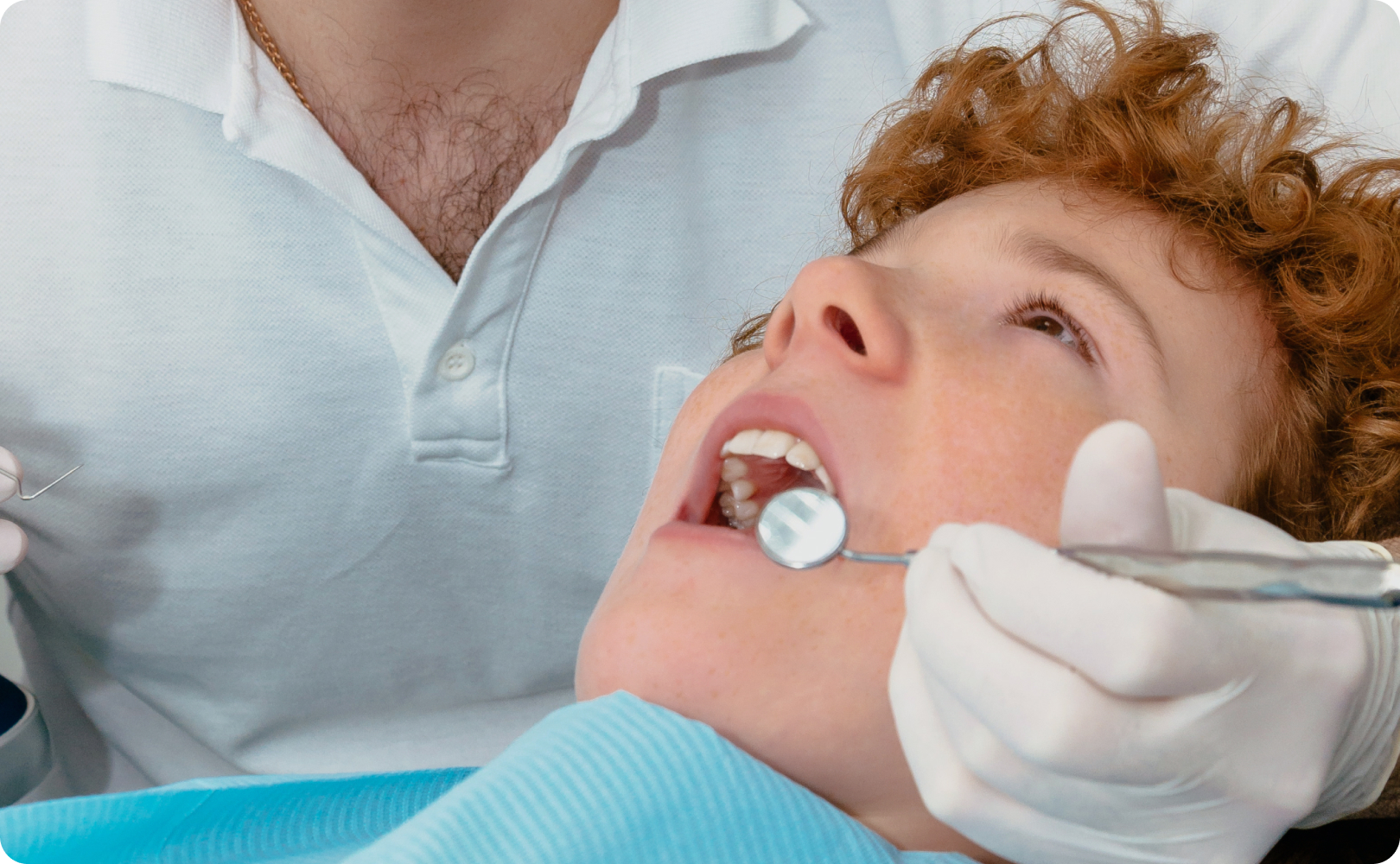 Professional teeth whitening and cosmetic smile enhancement procedure